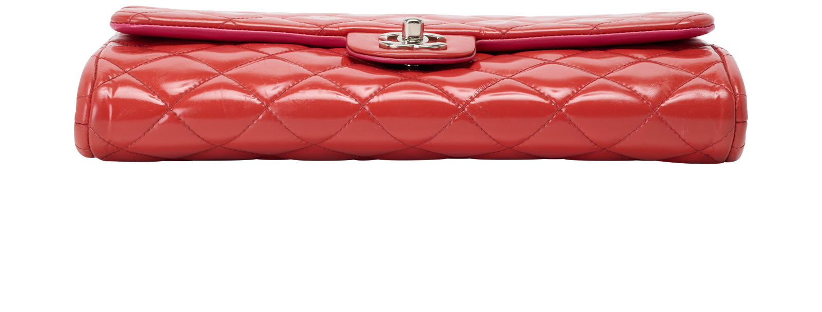 Jumbo Timeless Single Flap, &pound;1,700, Handbags, Red, Patent Leather, Top view